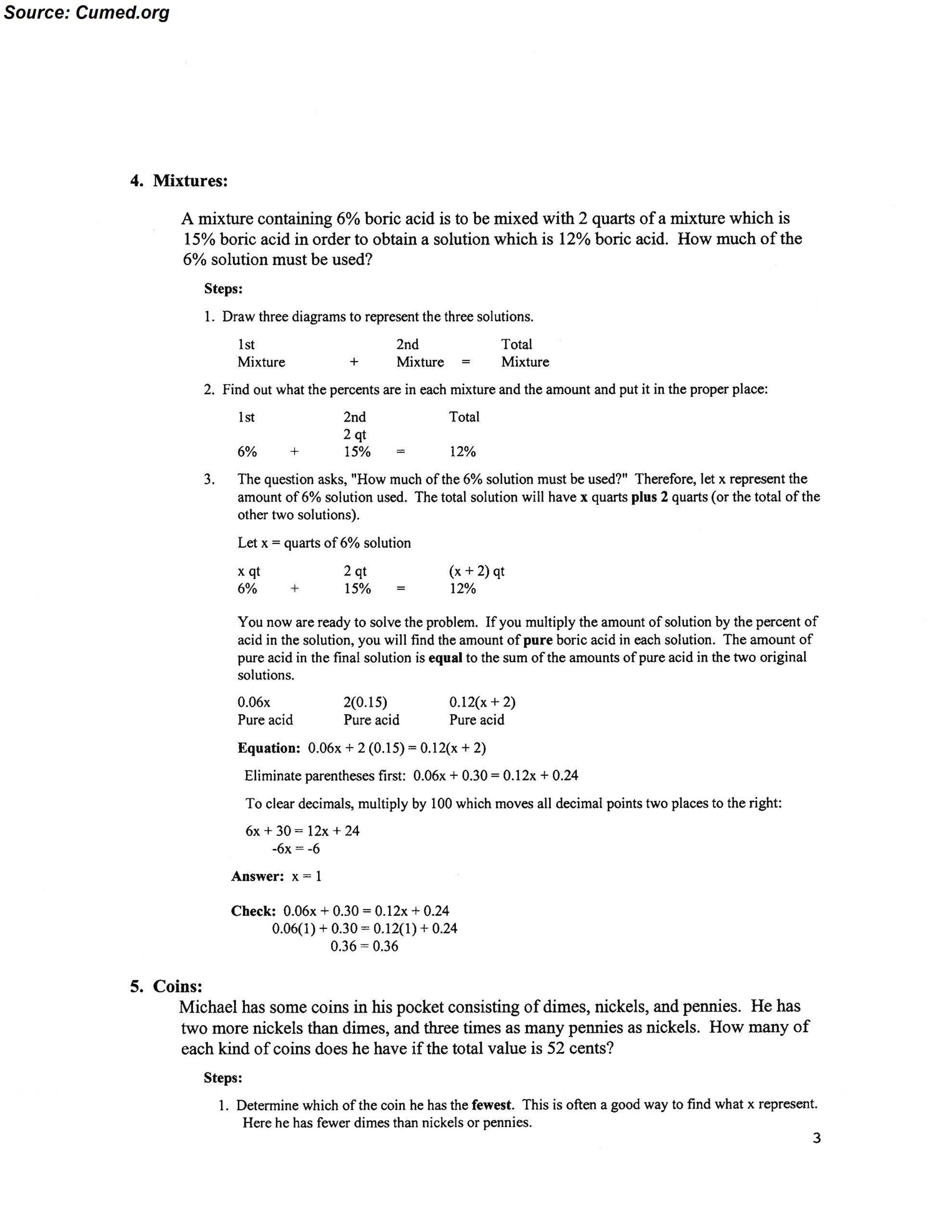 Algebra Word Problems Worksheet Pdf Answer Key