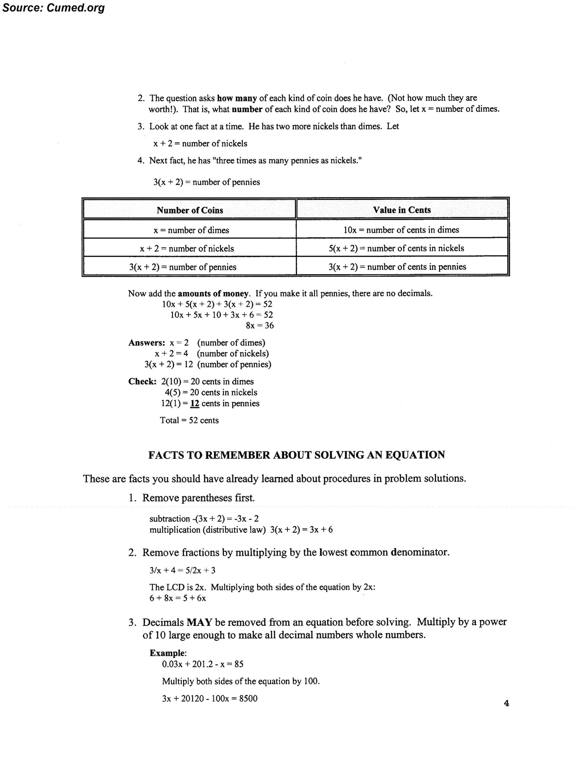 Algebra Word Problems Worksheet Pdf Answer Key